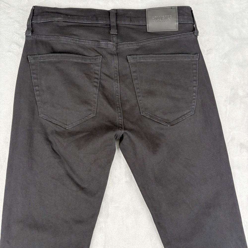 Hollister Athletic Skinny Jeans Men 28x30 (Fits 28x28.5) Black Advanced Stretch